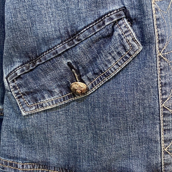 Anthro Quilted Jean Jacket L - Picture 4 of 9